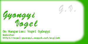 gyongyi vogel business card