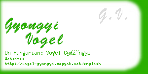 gyongyi vogel business card